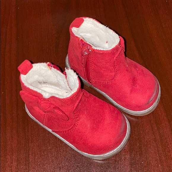 H&M Shoes Toddler Girls Warm Lined Red Suede Boots Poshmark